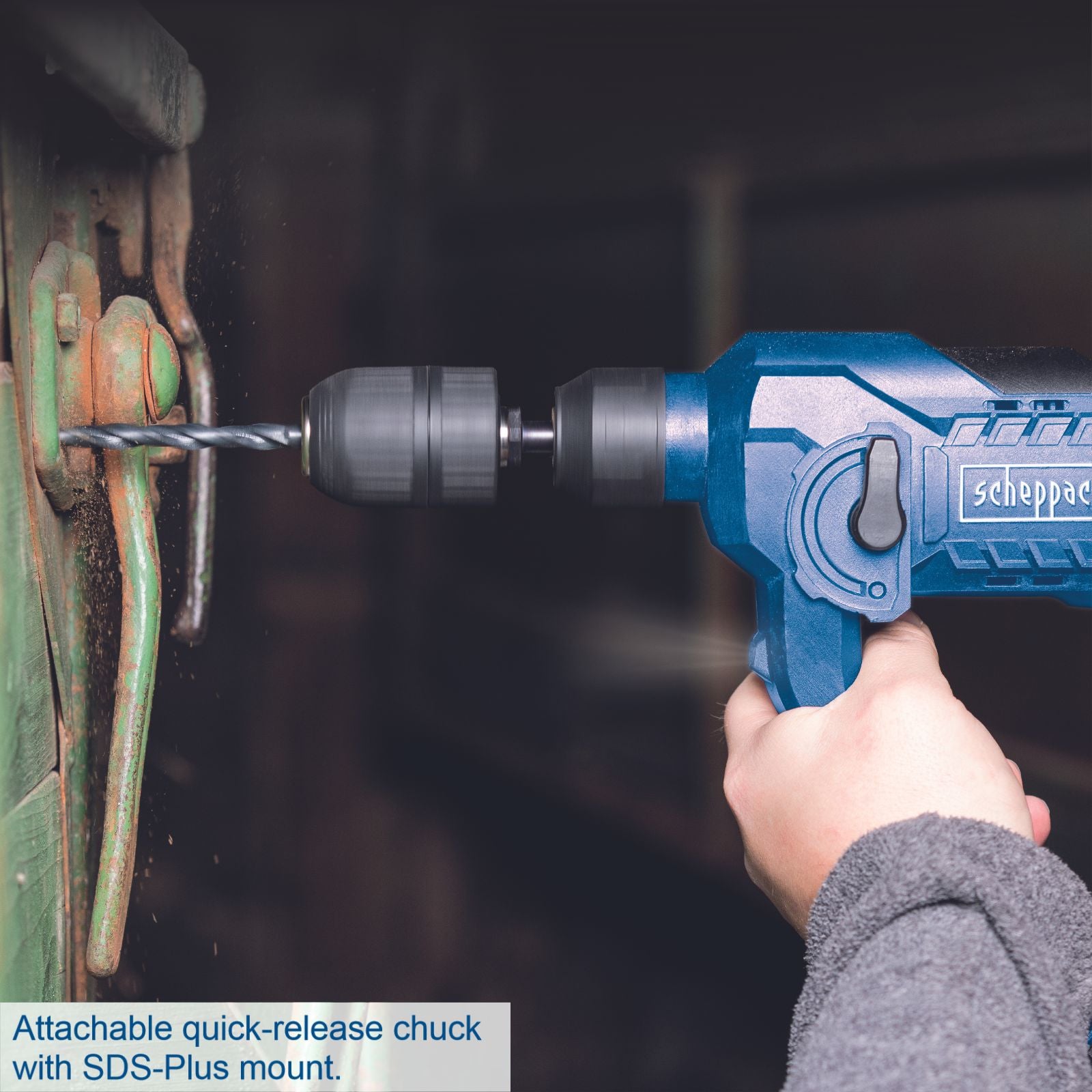 Scheppach 20V Hammer Drill with Drills & Bits C-RHD130-X (Skin Only) Scheppach
