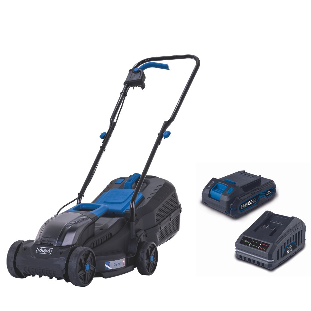 Scheppach 20V 320mm Brushless Lawn Mower BC-MP320-X 50% off 20V 2.0Ah Battery & Charger Included Scheppach