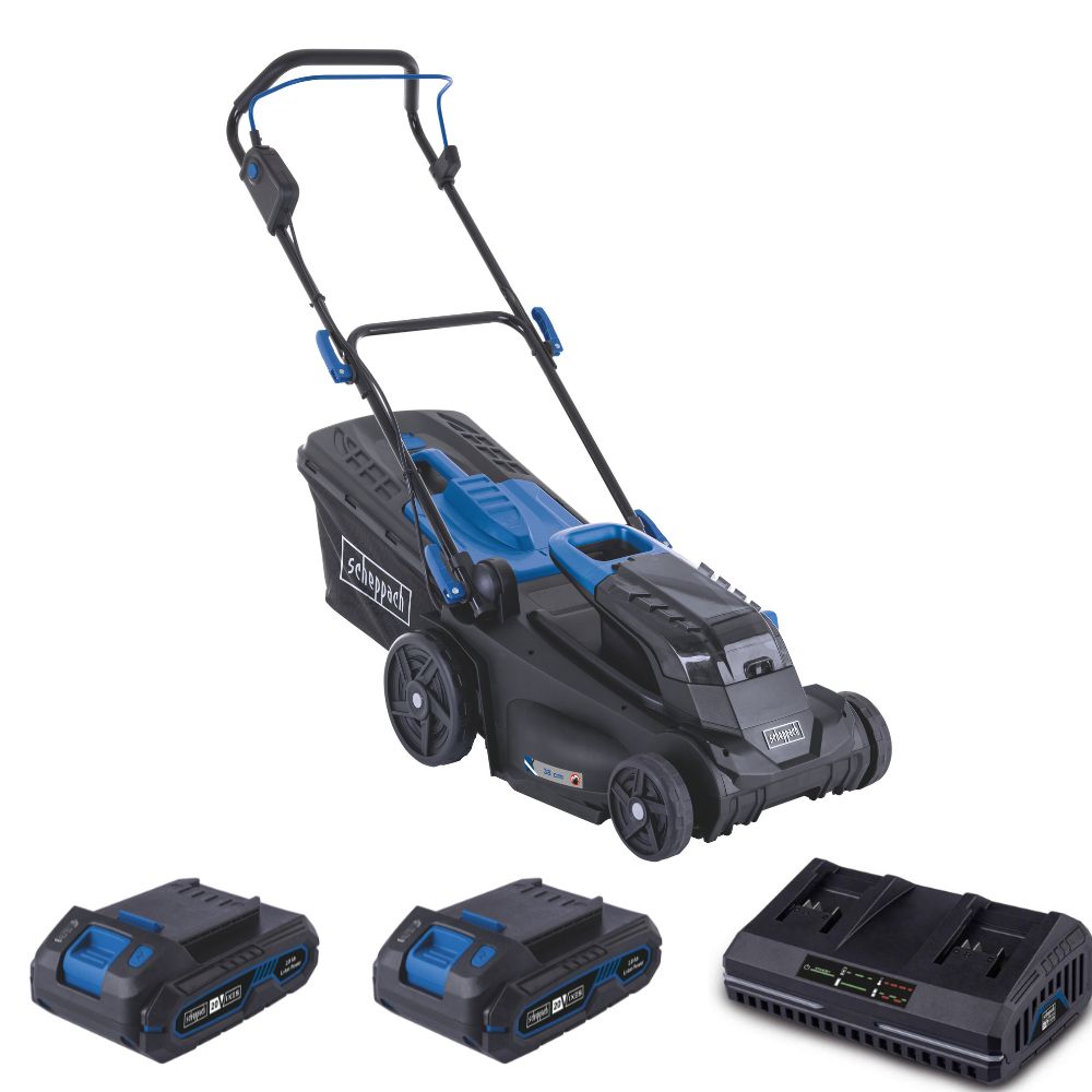 Scheppach 2x20V 380mm Brushless Lawn Mower BC-MP380-X 50% off 20V 2.0Ah Battery & Charger Included Scheppach