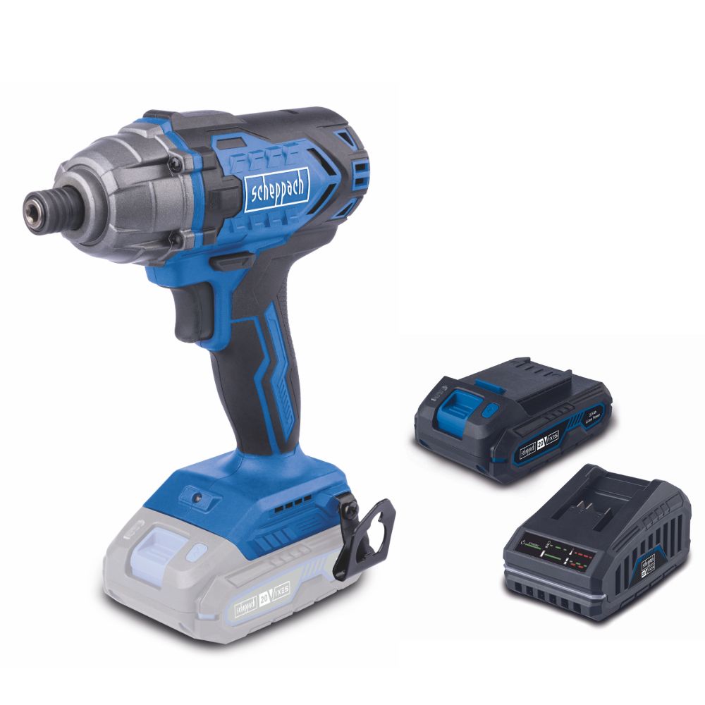 Scheppach 20V 1/4" Impact Driver C-ID180-X 50% off 20V 2.0Ah Battery & Charger Included Scheppach