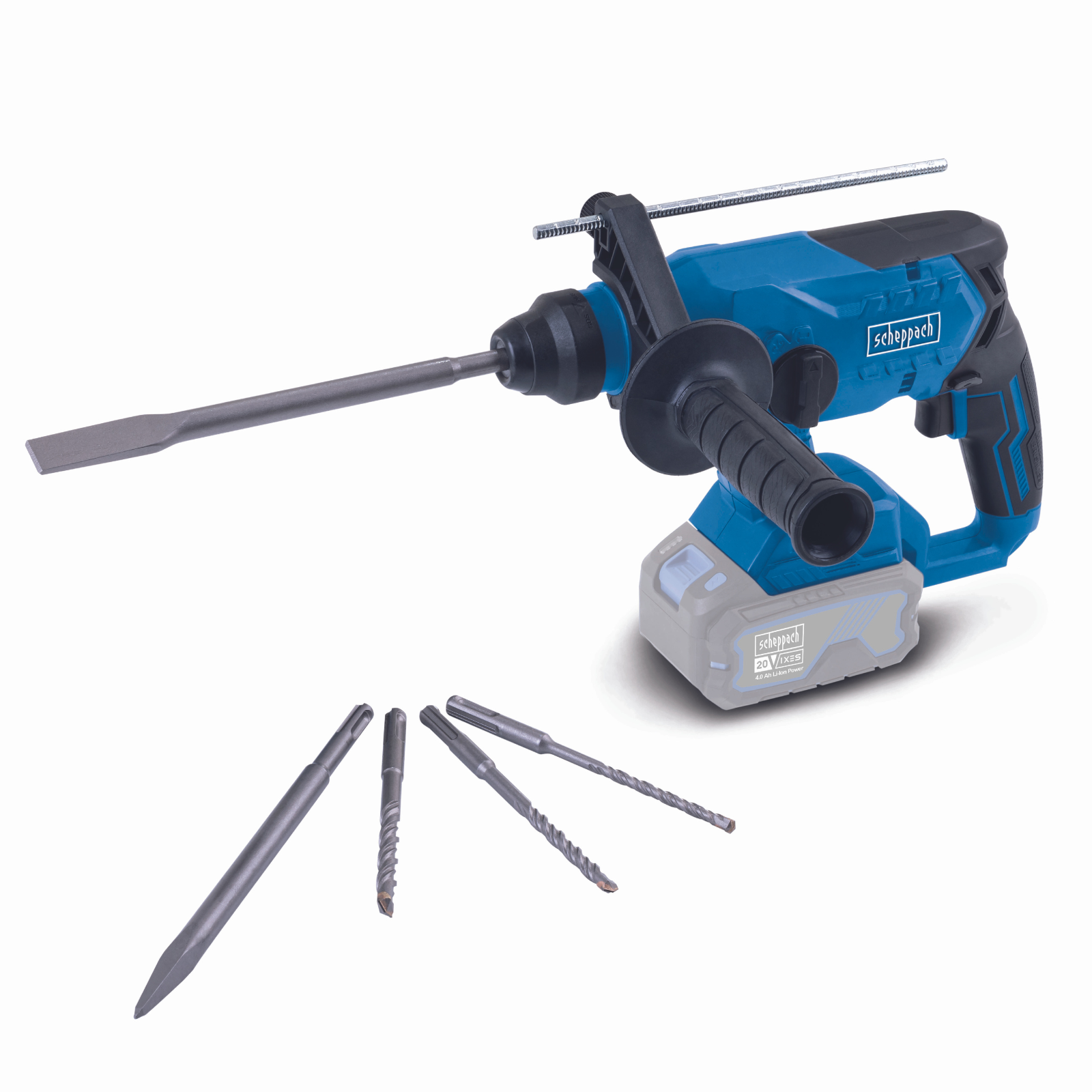 Scheppach 20V Hammer Drill with Drills & Bits BC-RHD230-X (Skin Only) Scheppach
