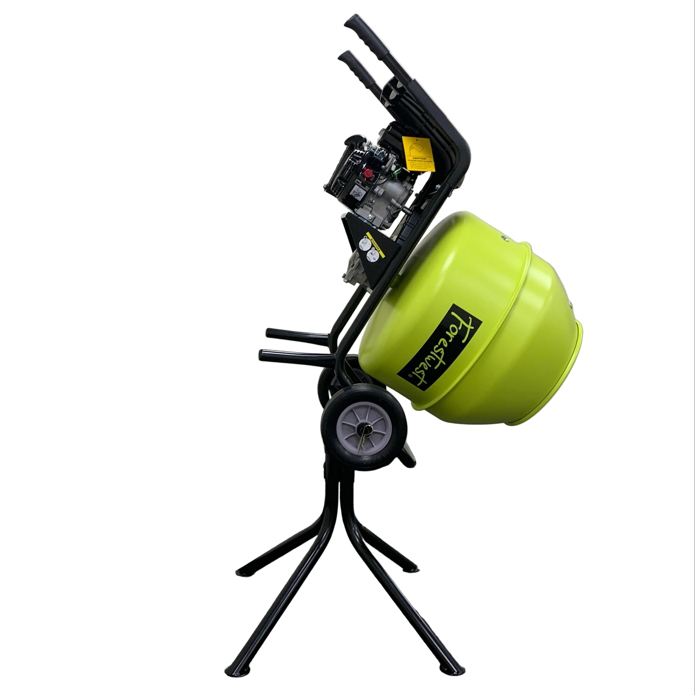 140L Front Tip Cement Mixer with Stand, 2.5HP Petrol Concrete Mixer BM727 Forestwest