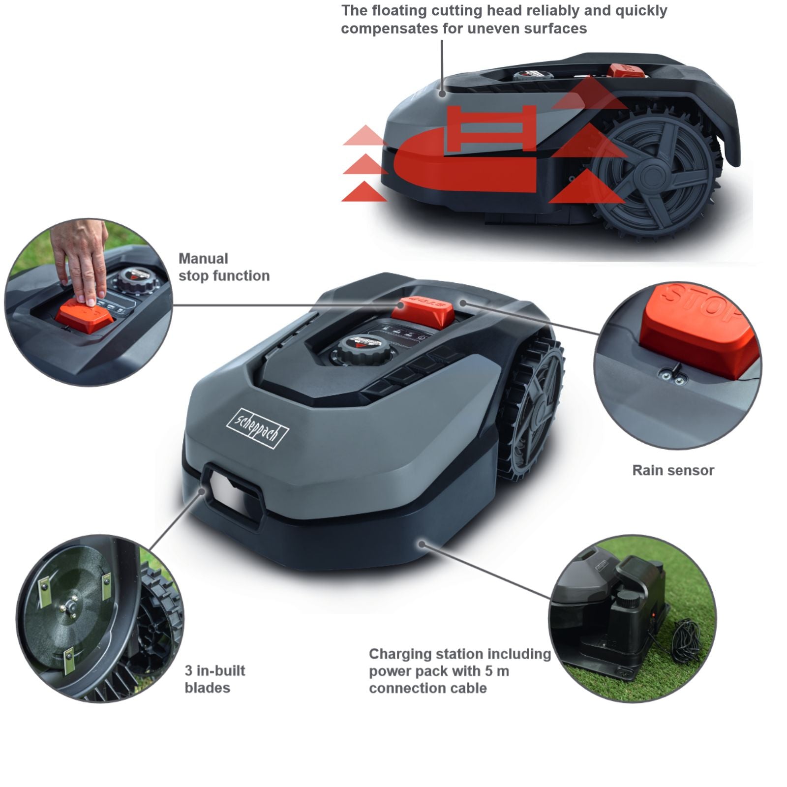 Scheppach Robotic Lawn Mower, ROBOCUT-L500 | Forestwest