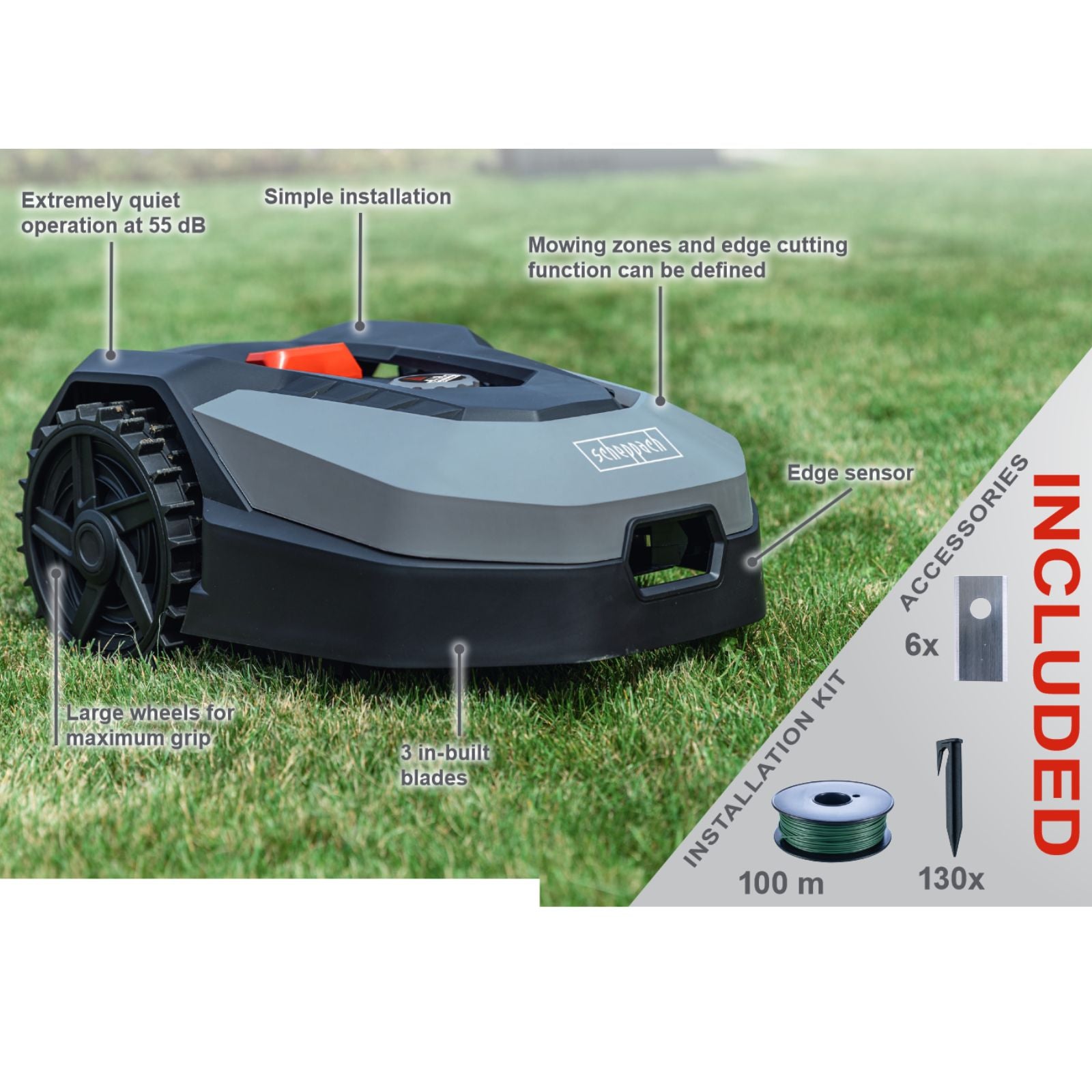 Scheppach Robotic Lawn Mower, ROBOCUT-L500 | Forestwest