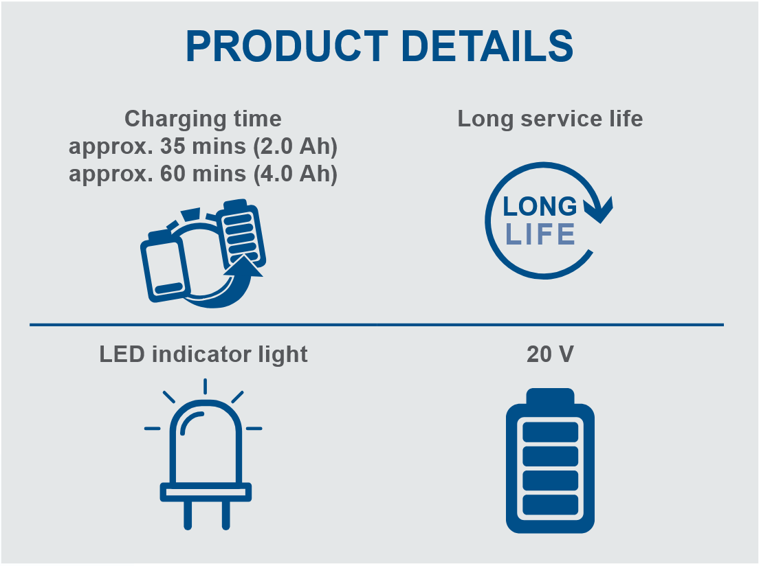 Scheppach 20V 4.5A Battery Charger