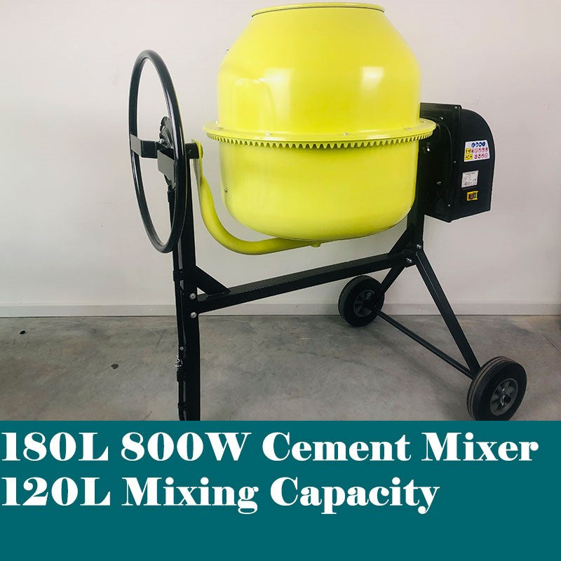 180L 800W Portable Cement Mixer Concrete Mixer BM613 | Forestwest